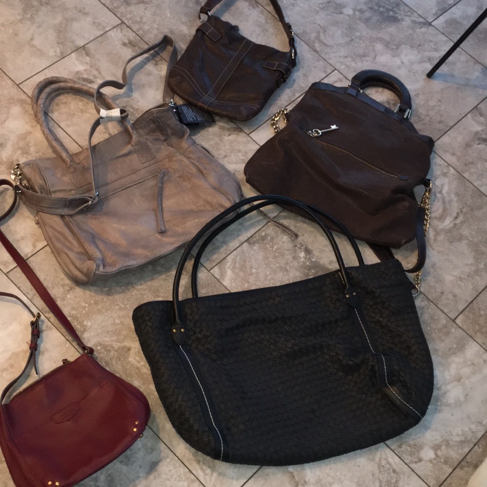 MADE IN ITALY REAL LEATHER HANDBAG + COACH + BOTTEGA LOOKING SHOPPER TOTE CLEAN